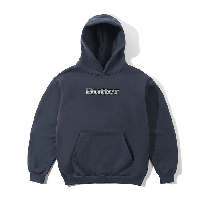 Butter Goods - Alloy Logo Pullover Hood - Lead Blue