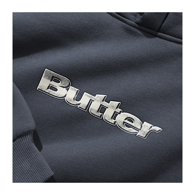 Butter Goods - Alloy Logo Pullover Hood - Lead Blue