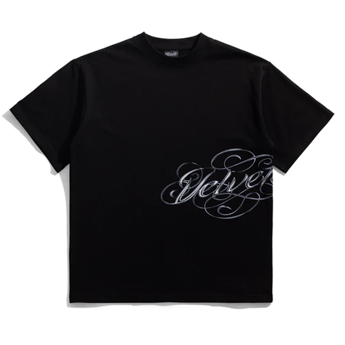 Velvet - Cursive Tee - Black