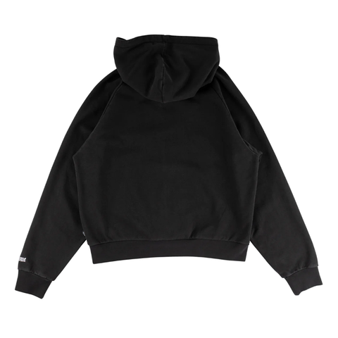 Welcome - Duality Cropped Zip Hoodie - Black