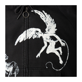 Welcome - Duality Cropped Zip Hoodie - Black