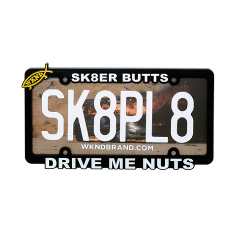 WKND - Drive Me Nuts License Plate Frame - Black