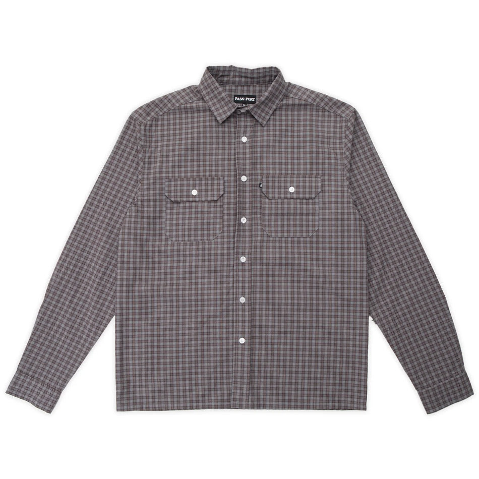 Pass~Port - Workers Check LS Shirt - Sangria