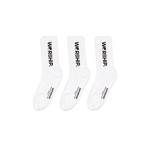 Worship Supplies - Core Socks 3 Pack - White