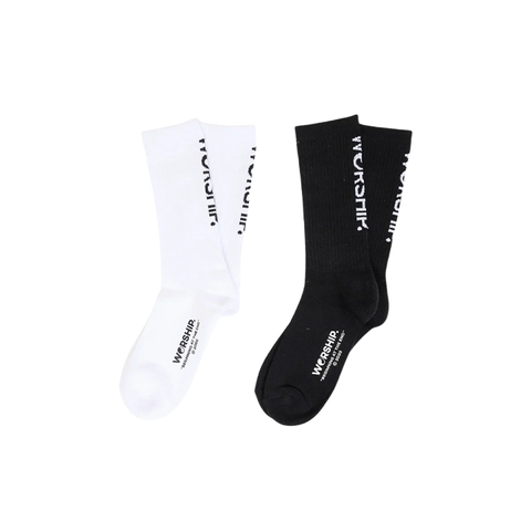 Worship Supplies - Core Socks Organic - 2 Pack - White/Black