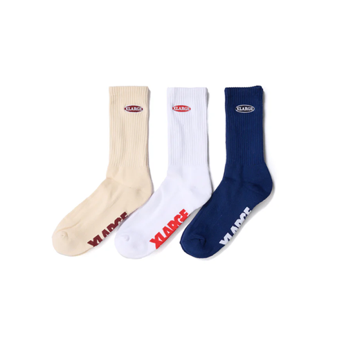 X-Large - Patch Sock 3 Pack - Multi