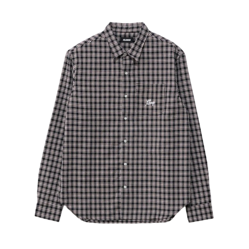 X-Large - Script Check Shirt - Black