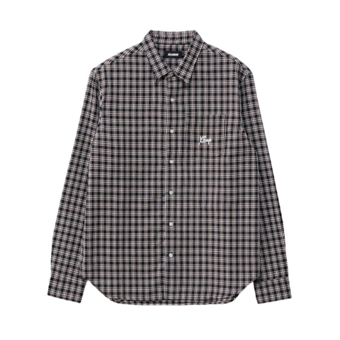 X-Large - Script Check Shirt - Black