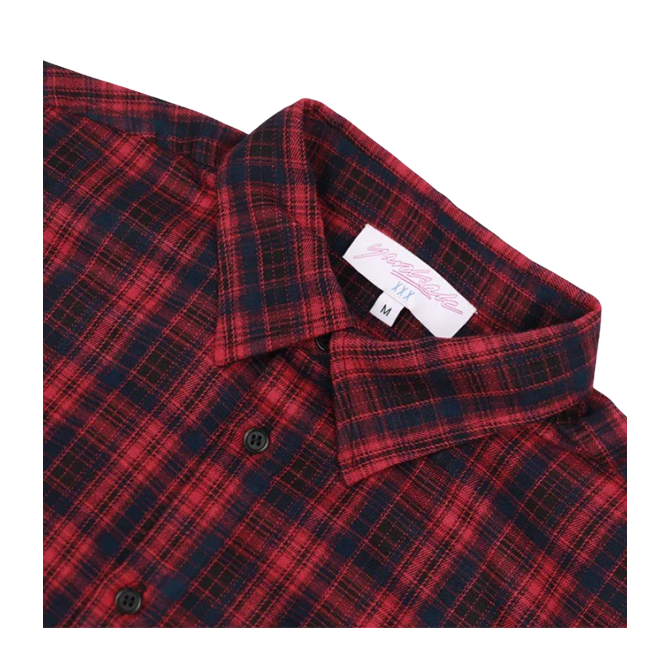 Yardsale - Faded Plaid Shirt - Black/Red