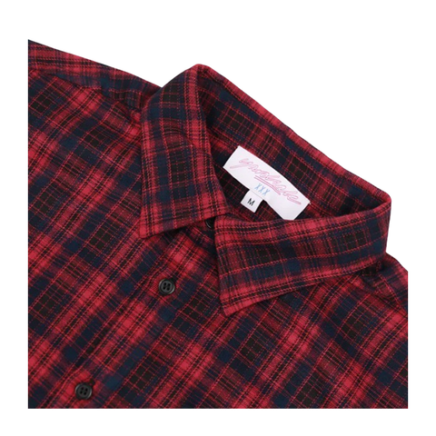 Yardsale - Faded Plaid Shirt - Black/Red