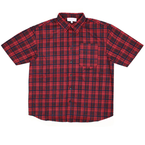 Yardsale - Faded Plaid Shirt - Black/Red