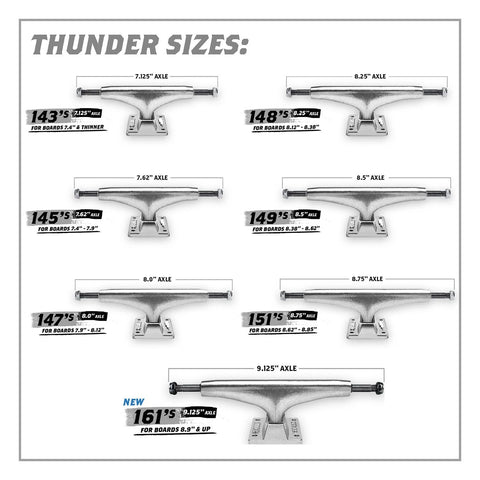 Thunder - Hi Hollow Light Trucks - Polished Silver