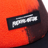 Fucking Awesome - Burn Face 6 Panel Strapback Cap - Orange/Black