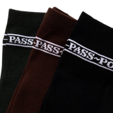 Pass~Port - Passport Sox 3 Pack - Black/Green/Choc